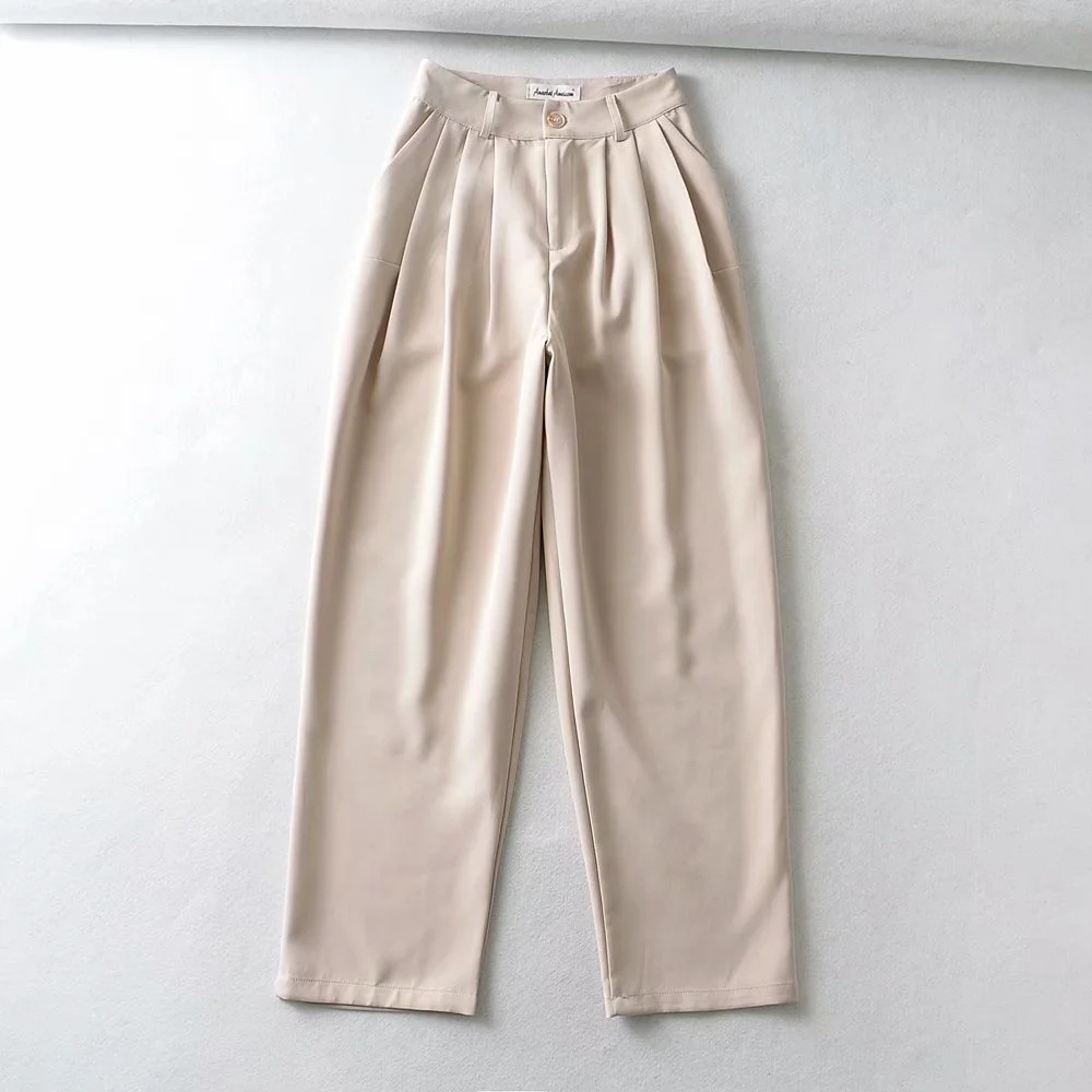 high waist pleated tide suit pants NSHS31018