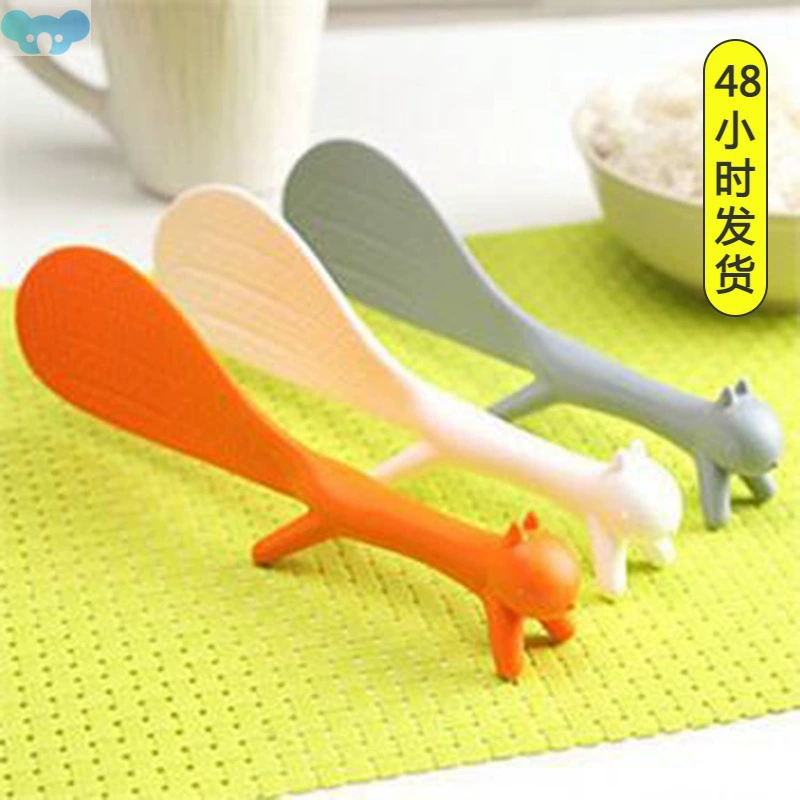 3 цвета Очаровательные кухонные принадлежности Ложка-совок в форме белки