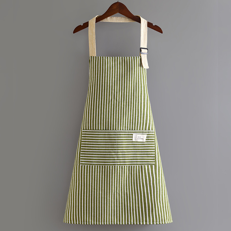 新しいエプロンの女性の台所の家庭用夏の綿布の薄いタイプの日本式の綿の麻の料理は腰の作業服のロゴを囲んで印刷します。|undefined