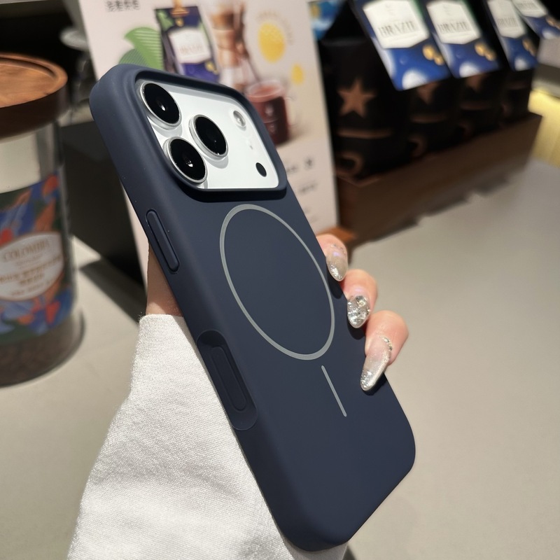 适用苹果17细圈磁吸手机壳液态硅胶iPhone16proMax马卡龙15保护套|undefined