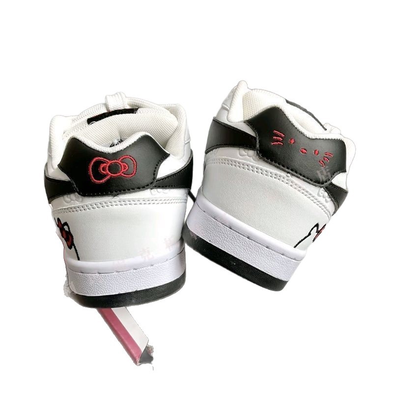 Zapatos de pan con diseño de color rojo blanco original, zapatos casuales de alto valor para mujer, zapatos de skate retro clásicos