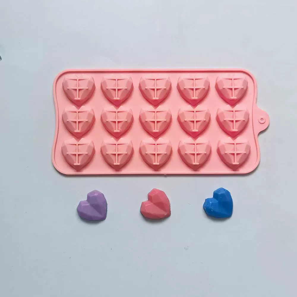 Форма из силикона 15 Diamond Love Chocolate 68 для шоколада, торта, льда, пудинга, десерта, выпечки