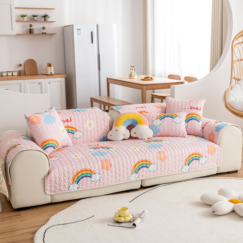 Fabric All-cotton Sofa Cushion Four Seasons Universal Anti-slip Simple Modern Pure Cotton Cover Cover Nordic Seat Pad Dropshipping