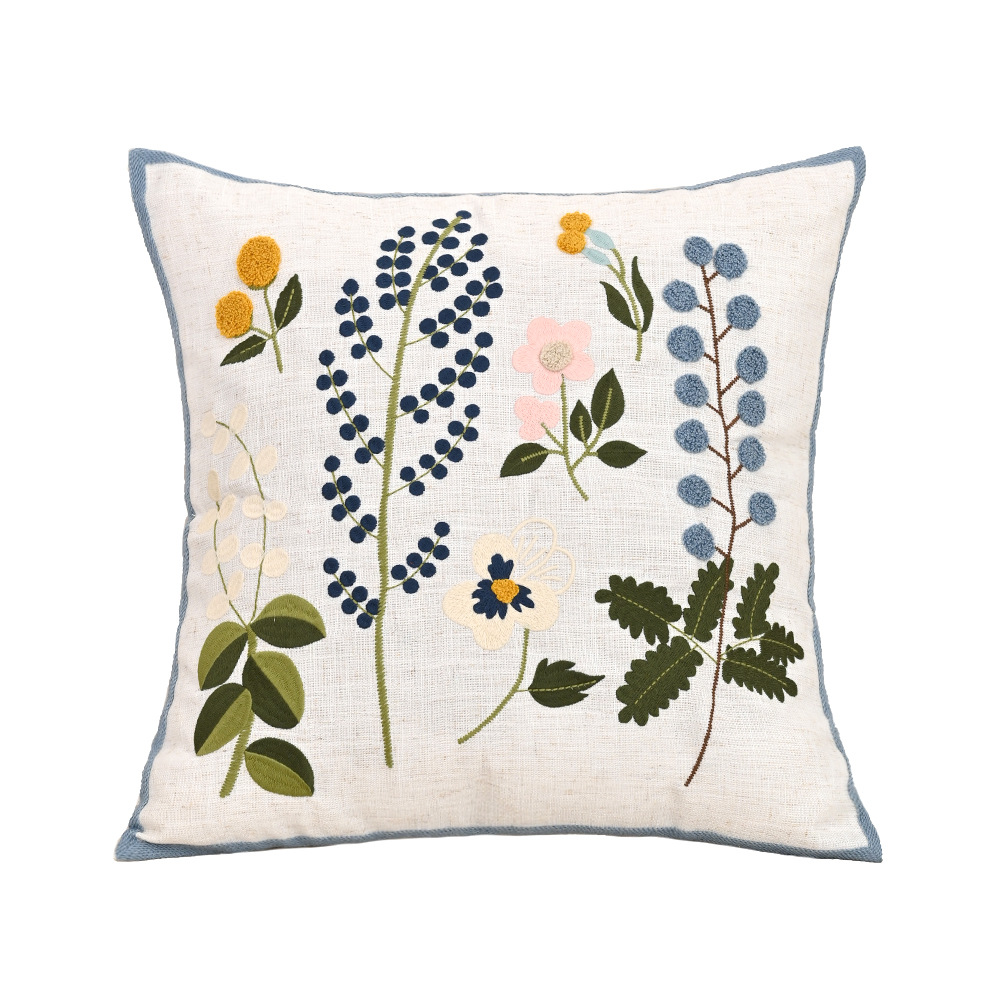 Nordic ins sala de estar toalla bordada sofá almohada cojín pequeño modelo fresco habitación almohada de respaldo de cabecera funda de almohada