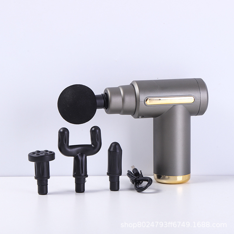 筋膜ガンリラックス筋肉振動マッサージャーミニ電気ポータブルフィットネス頚椎マッサージガン USB 充電|undefined