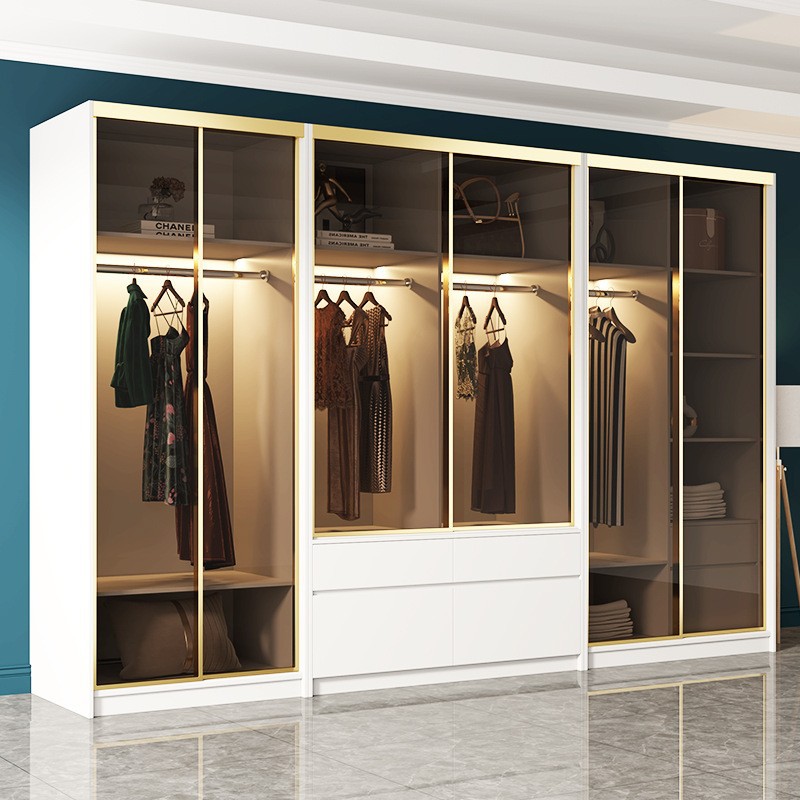 Wardrobe Furnishing bedroom Modern Simple Small Unit Cabinet Light…