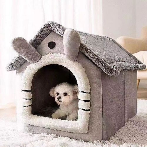 Cat House Dog House House Shape All Seasons Universal Small Dog Teddy Winter Warmth Dog Bed Washable Pet Supplies