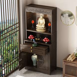 Новый вертикальный шкаф в стиле китайского стиля Shentai предназначен для стола дома, богов Гуанина, крестного отца, шкаф поместил платформу Будды, чтобы поклоняться платформе