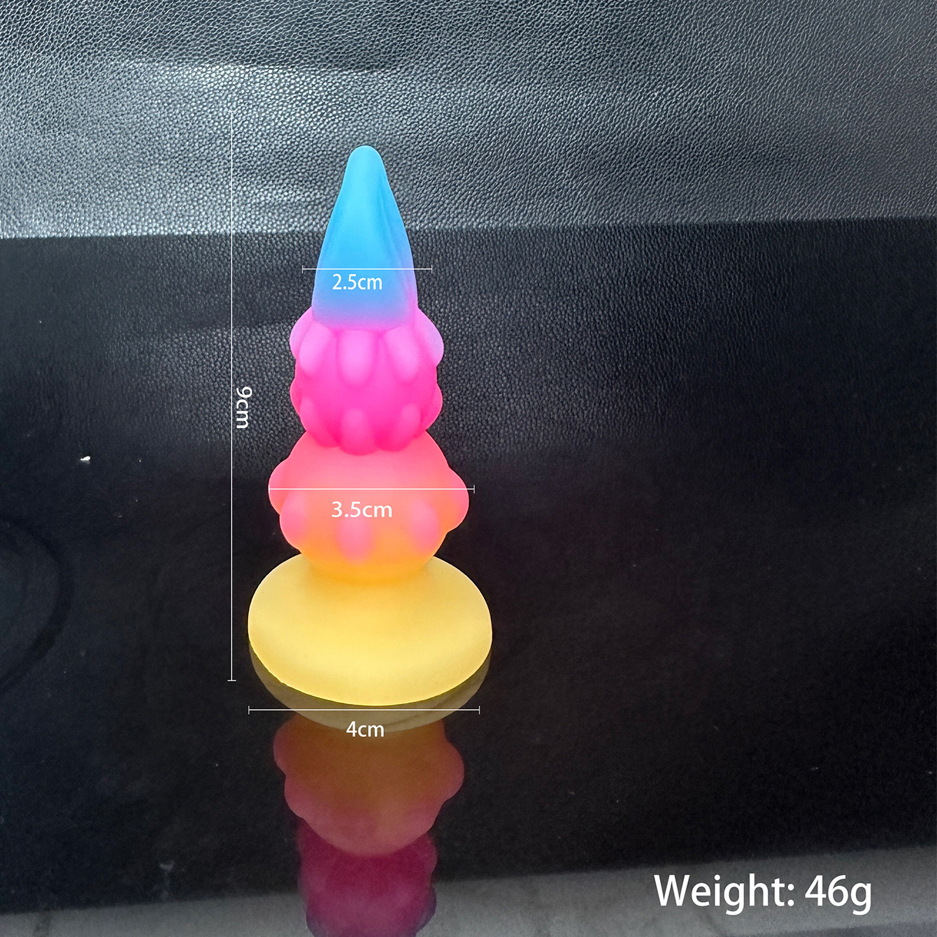 Silicone Anal Plug, Colorful Gourd Flower Design, Adult Unisex Toy — detail image 11