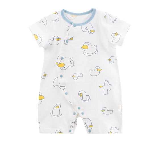 Baby jumpsuit summer newborn ha clothes cotton newborn baby short sleeve thin clothes