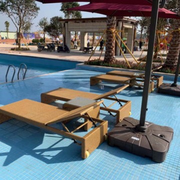Tumbonas al aire libre patio balcón cama de ocio de ratán silla de playa piscina spa spa club tumbonas de ratán