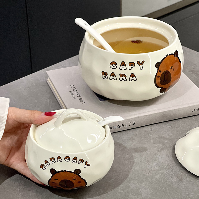 Ceramic Lard Jar for Home Use, High Temperature Resistant Food-Grade Jar, Special Jar for Chili Oil, Kitchen Container with Lid