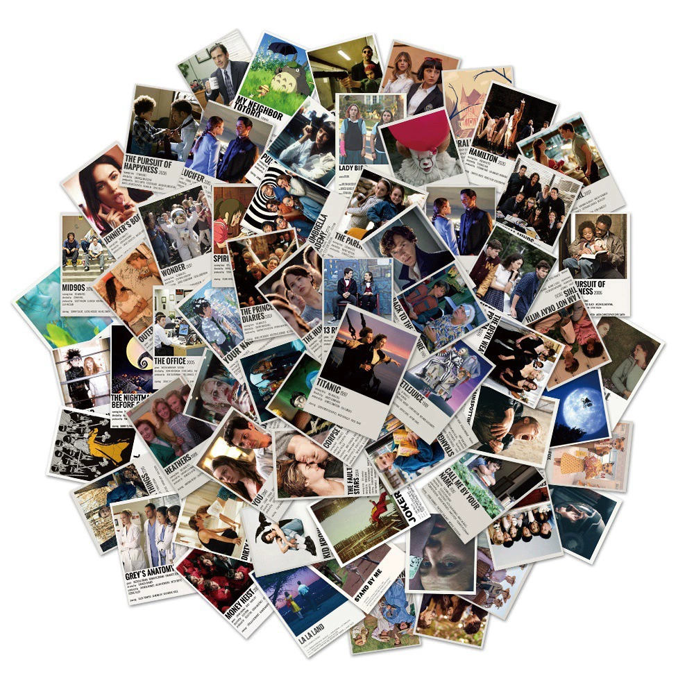 64 типа плаката фильм и сериал коллекция граффити наклейки багаж холодильник ноутбук Коллекция наклеек