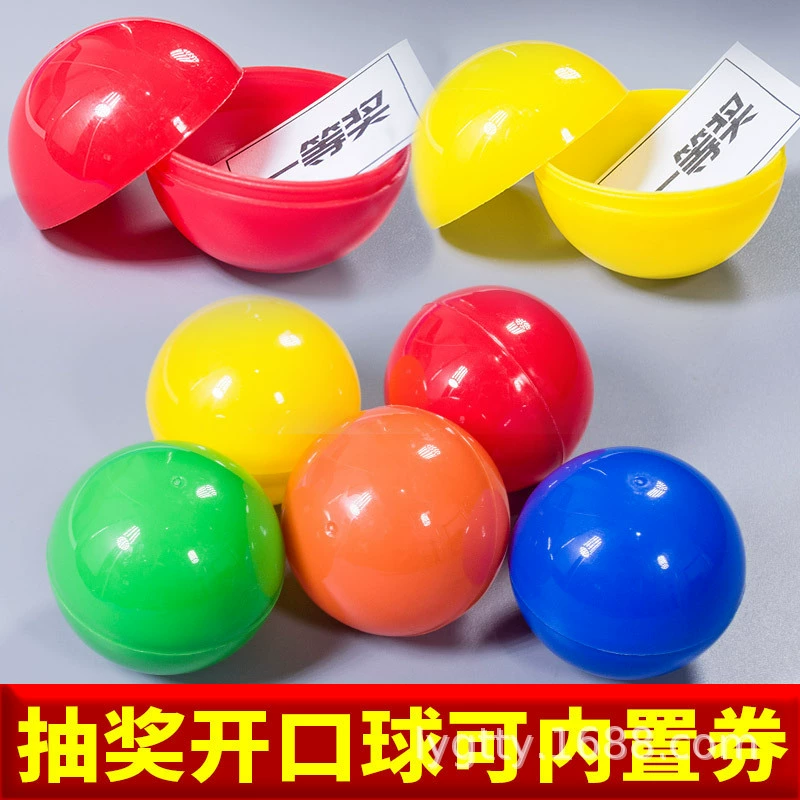 Lottery prize ball with 4cm diameter, red blue yellow orange openable ball for drawing lottery, hollow interior