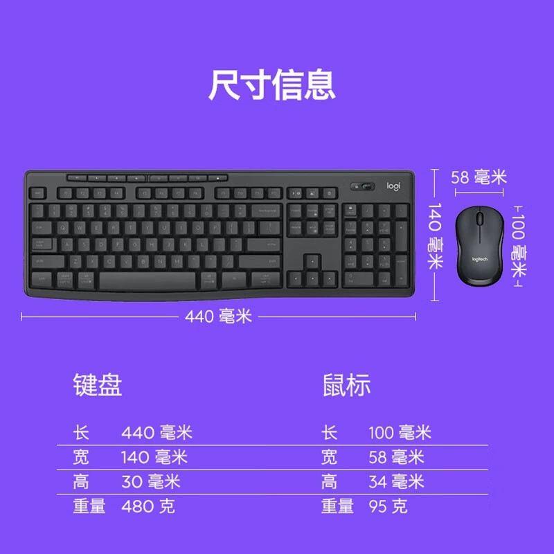 Logitech, wireless handheld set for commercial use for office, laptop, keyboard, mouse