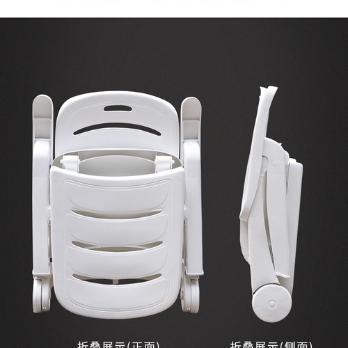 Outdoor plastic beach chair hotel villa open-air seaside swimming pool portable foldable recliner coffee table wholesale