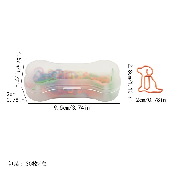 Box of 30 Sitting Dog Paperclips