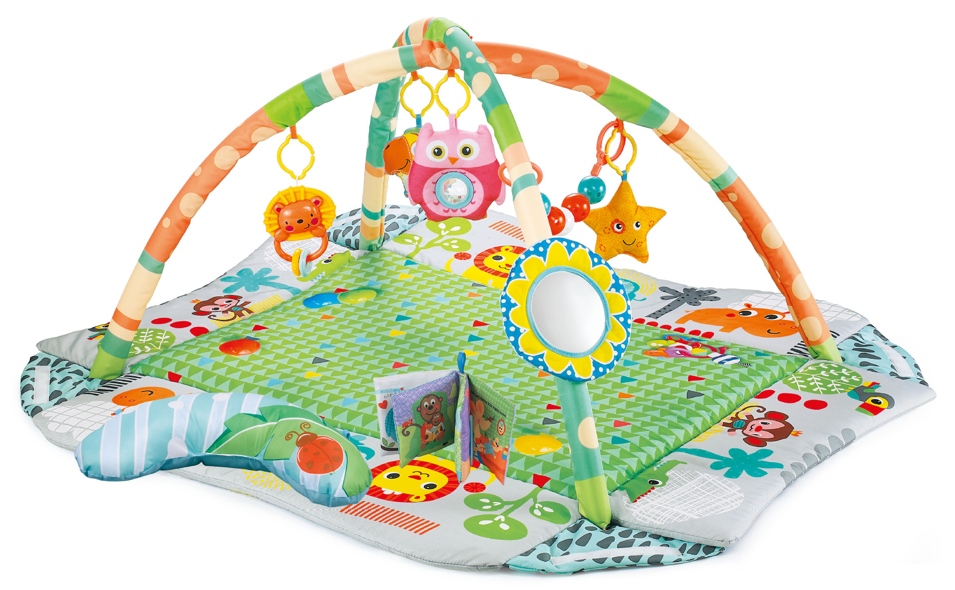 Gimnasio de Actividades y Tapete de Gateo de 0 a 3 Años, Plástico, Plegable, Lavable a Máquina, para Bebés