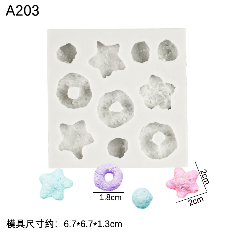 Una variedad de simulación biscuit caramelo postre donut mini fideos instantáneos molde silicona creativo hornear Decoración