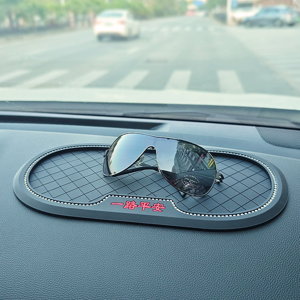 Новый большой бриллиант с алмазной сеткой автомобильный противоскользящий коврик для приборной панели автомобиля для украшения мобильного телефона противоскользящие коврики