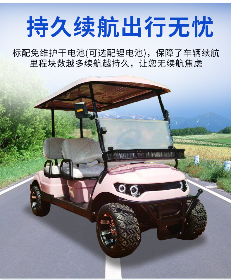Electric Golf Cart 2-10 Seats Export Hotel Reception Sightseeing Car Four-Wheel Scenic Tourist Golf Cart