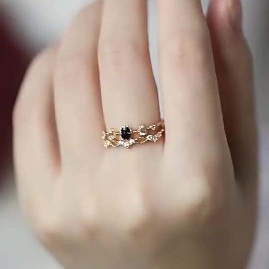 Caribbean Blue Flame Japanese Gem 925 Pure Silver Ring for Women, Unique Design, Simple and Elegant, High Class, Non-Fading Finger Ring