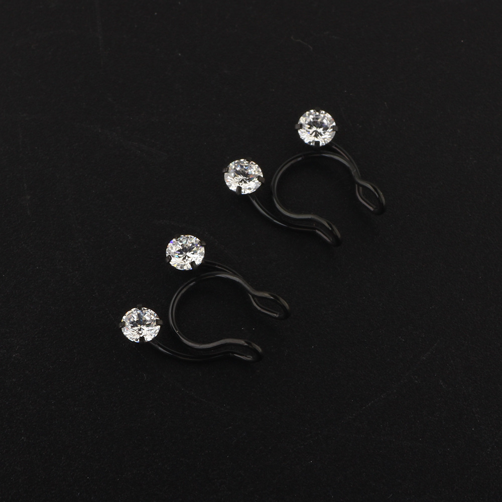 Stainless Steel Fake Nose Ring Zircon Nose Piercing Jewelry Body Nose Clip detail image 9