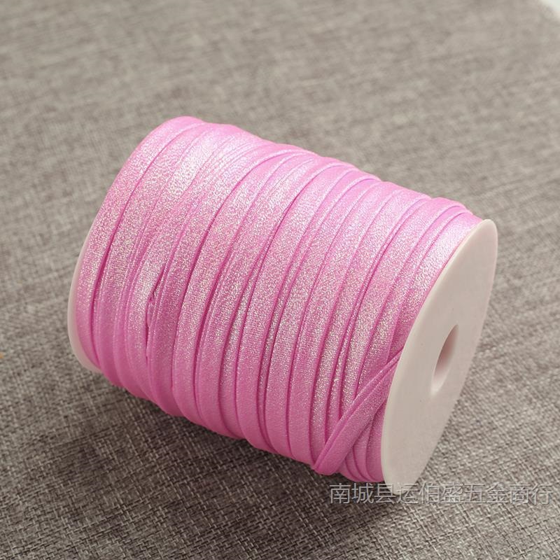 8mm Non-Iron Bias Tape Edging Strip Embroidery Lace for Cheongsam Bedding Curtains Gold Glitter Lining Fabric Strip Solid Color
