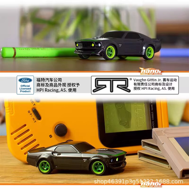 Hpi Nano Ttr Artificial 1/64 Ford Mustang Remote Control Toy Car 160980