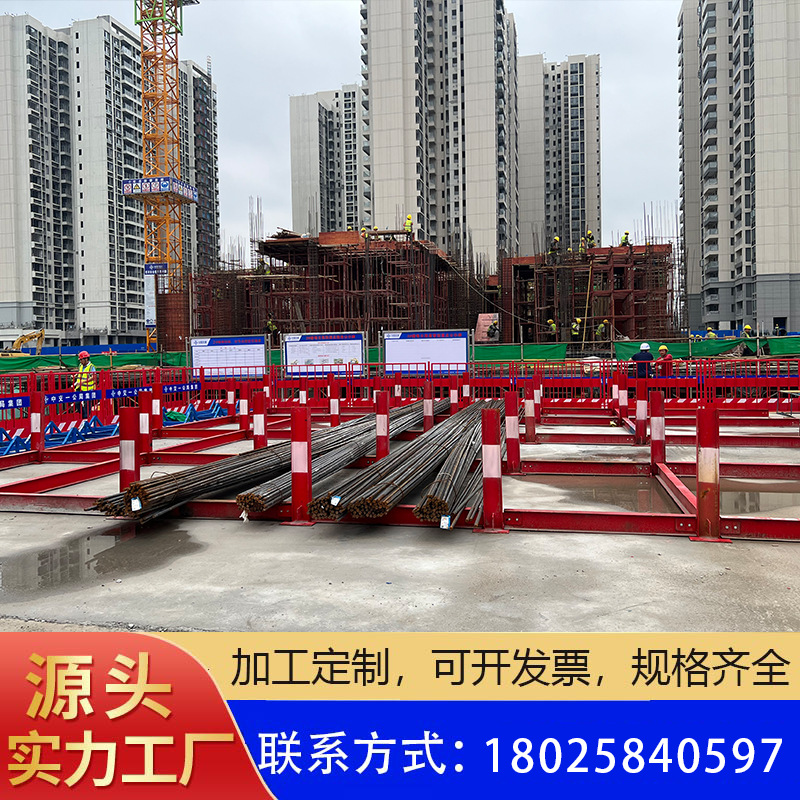 钢筋材料堆放平台 钢筋摆放焊接架笼架 工地标准化钢筋堆放架现货