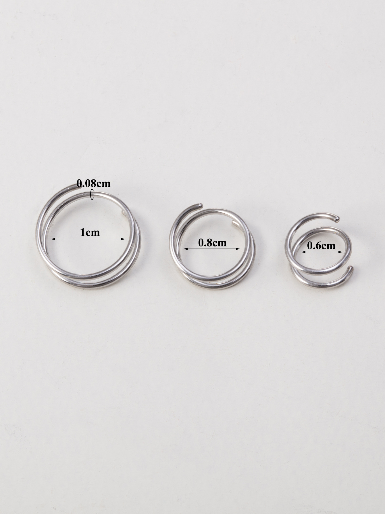 Simple Style Solid Color Stainless Steel Plating Nose Ring 1 Piece