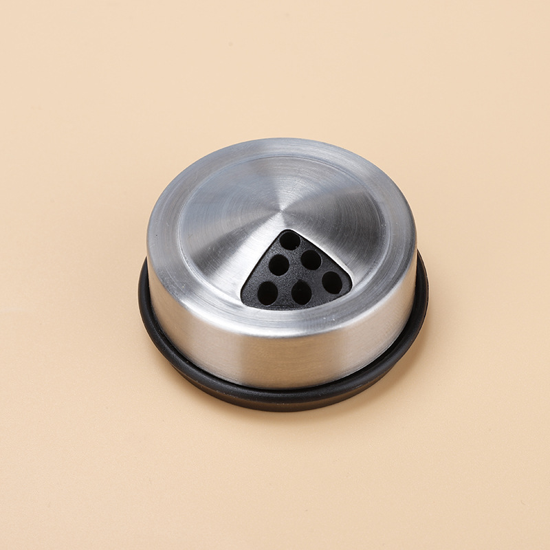 Botella de condimento de acero inoxidable al por mayor Botella de pimienta de sal Botella de pimienta giratoria Botella de condimento de vidrio de cocina multifuncional