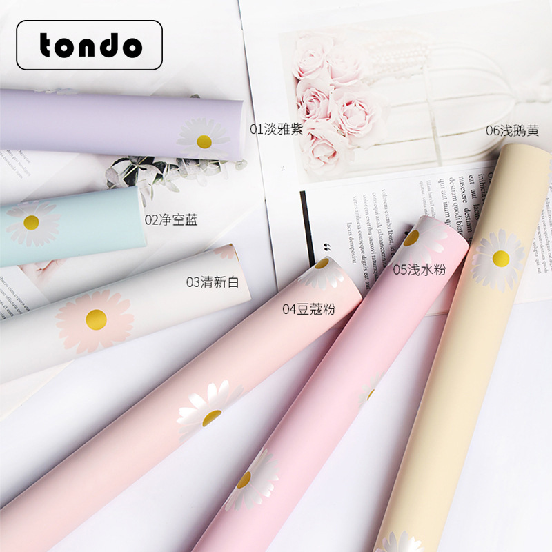 唐德 跨境专供鲜花包装纸清新似你 PP防水包花纸diy鲜花包装材料