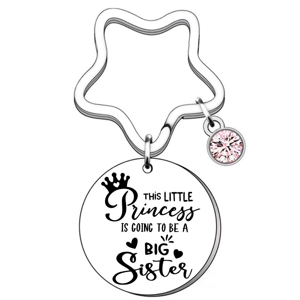 Cross-border good sister big sister stainless steel key ring butterfly key chain 2025 send good friends gifts
