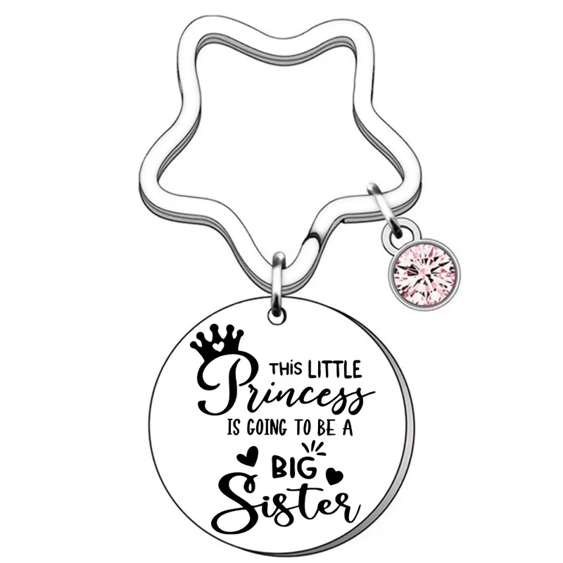 Cross-border good sister big sister stainless steel key ring butterfly key chain 2025 send good friends gifts