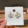 Organic retro earrings from pearl handmade, Korean style