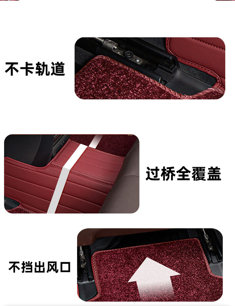 Mercedes-Benz E/GLK Class Extended GLE A/CLA/GLB/MLB Class Leather Floor Mats