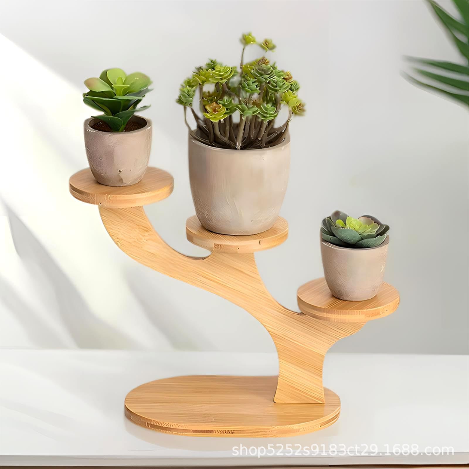 Branch-Shaped Storage Rack, Simple Desktop Flower Stand, Solid Wood Ornament Display Rack, Multi-Layer Succulent Plant Stand, Desktop Storage Rack