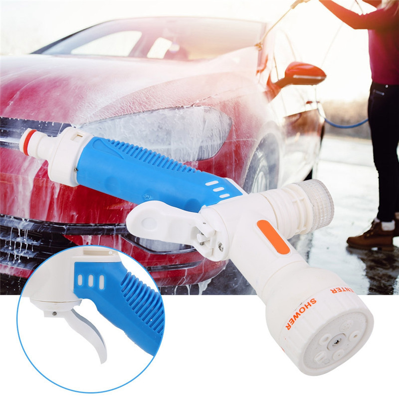 PC泡沫功能洗车水枪头 便携式家用高压水管洗车清洗水枪耐雾化调