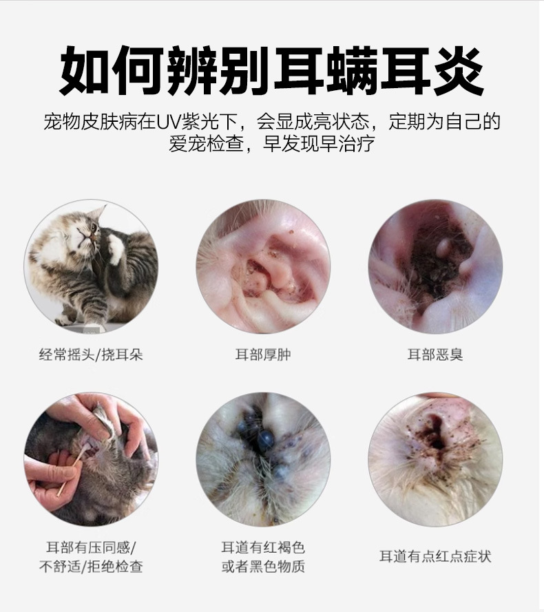 Wood's 365Nm Uv Black Mirror Cat Ringworm Lamp Banknote Detection Fluorescent Identification Uv Curing Manicure Purple Light Detection Lamp