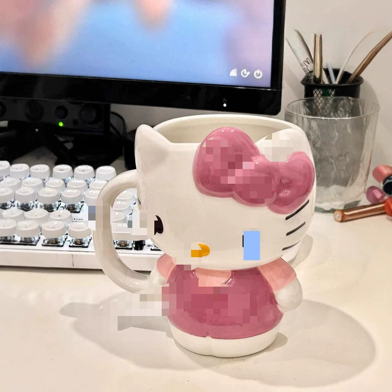 Керамическая кружка Katy cup, креативный кружок, мультфильм, милый девочка, кружка для воды, практичный большой объем