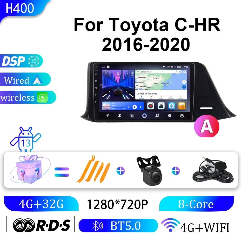 Глобальная поставка для Toyota C-HR 16-20, навигатор с большим экраном Android GPS-навигация, все в одном устройстве