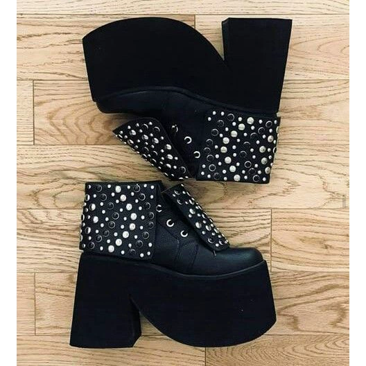 Туфли из кекса на толстой подошве Lolita Punk Dark Cosplay Lolita Shoes Boots