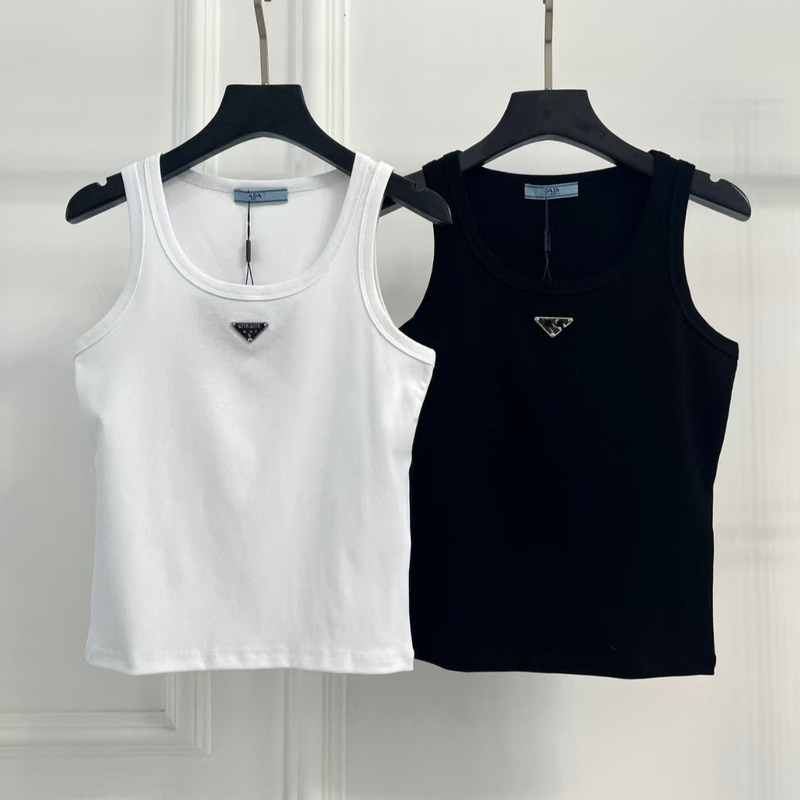 Nanyou Prada High-End Version Women's Sleeveless Vest Bbr Women's Slim-Fit Vest