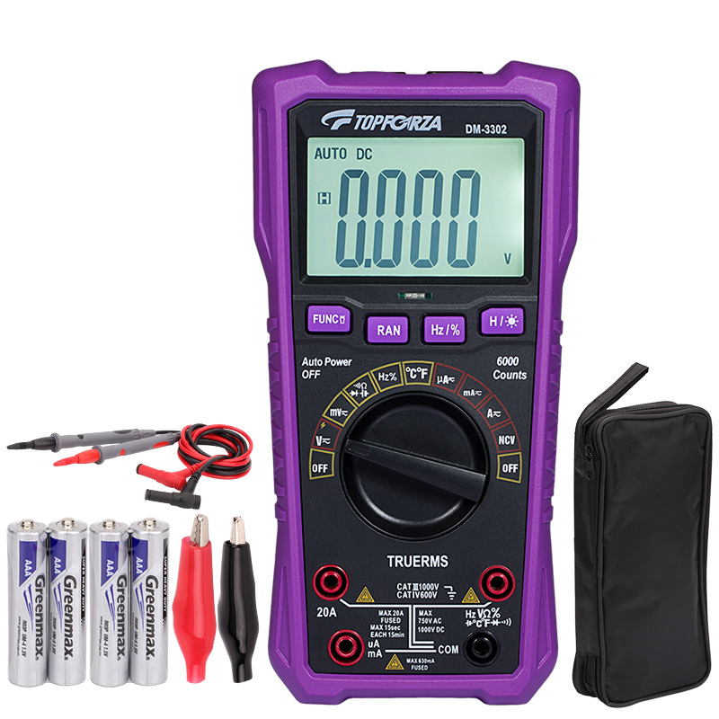 拓伏锐数字万用表自动量程真有效值数显万能表测温度 3 5/6高精度