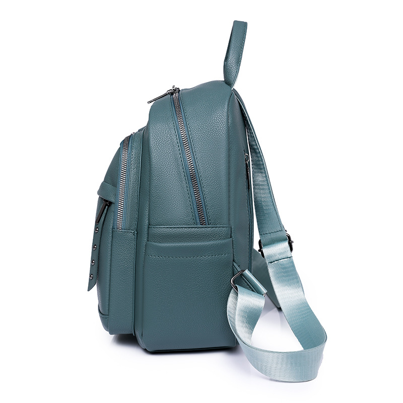 2023 primavera nuevo estilo coreano casual mujer cuero suave mochila simple y versátil arte mochila de viaje mochila escolar