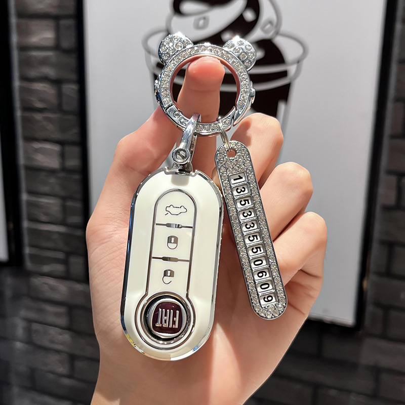 Adecuado para Fiat 500 caso clave Boyue Bravo Iveco ousheng coche hombres y mujeres de alta gama de control remoto caso de protección