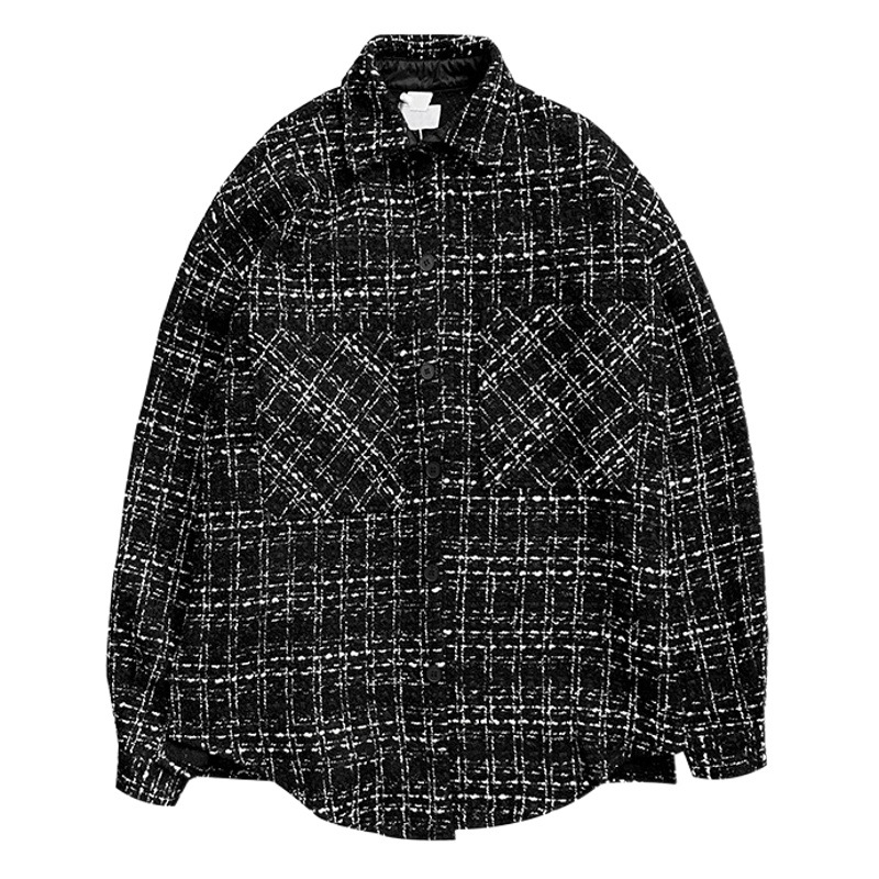 Yimi moda | Chaqueta de hombre primavera casual abrigo estilo japonés coreano moda estilo de Hong Kong marca de moda Plaid ins abrigo