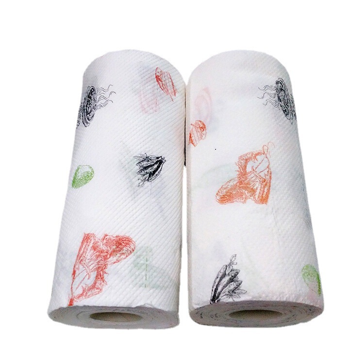 Printed Kitchen Paper Absorbs Water and Oil. Manufacturer Supplies Christmas Advertising Kitchen Paper Wholesale Roll Paper Bulk Paper