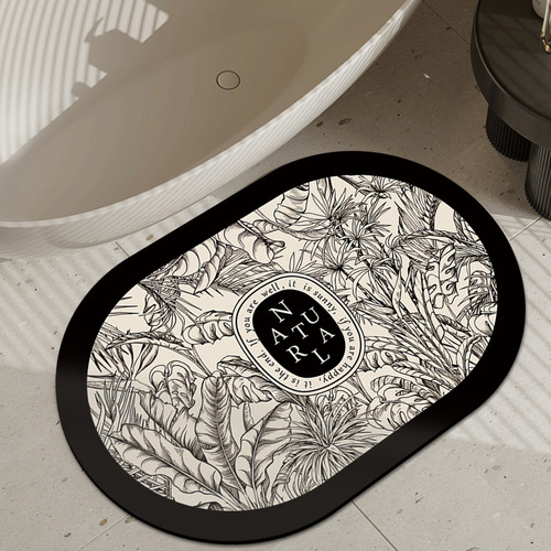 European diatom mud floor mat, bathroom soft cushion, washbasin absorbent foot mat, toilet flower floor mat, bathroom non-slip mat